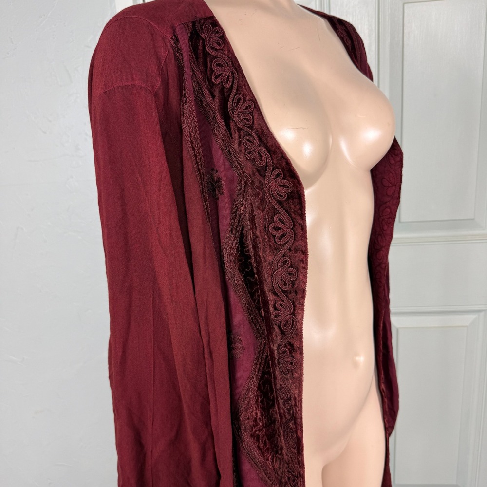 NEW Holy Clothing Women's Shirt 3X Boo Plus Size Embroidered Cardigan Rayon QQ6 - Picture 6 of 8